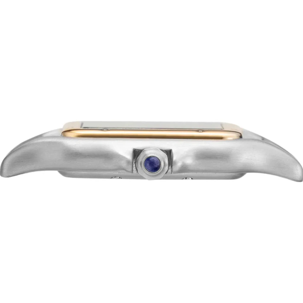 Cartier Santos Lady woman Silver, Gold With White dial