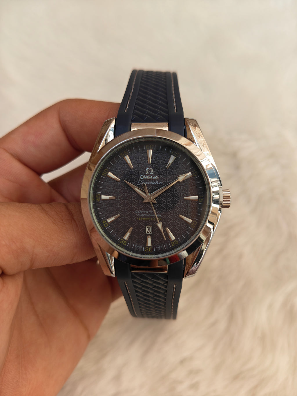 OMG Seamaster Aqua Terra – Textured Blue Edition