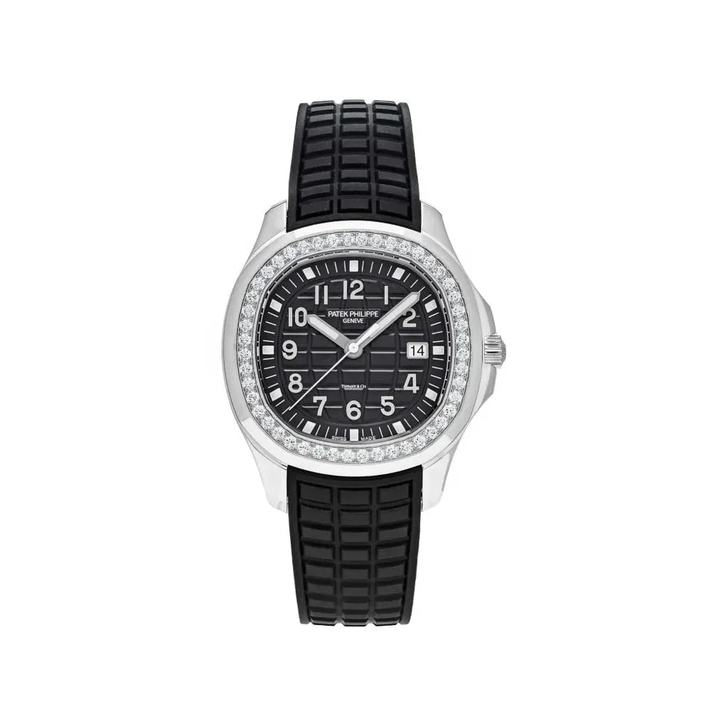 Patek Philippe Aquanaut Luce Silver frame, Black strap with Black dial
