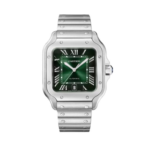 Santos de Cartier Silver frame Quartz Green dial