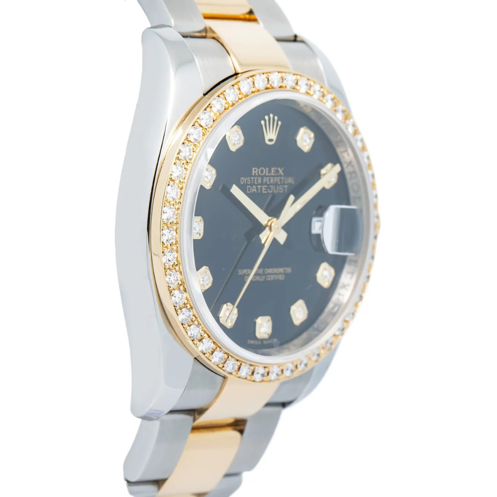 Rolex Lady-Datejust Gold, Sliver with Black dial