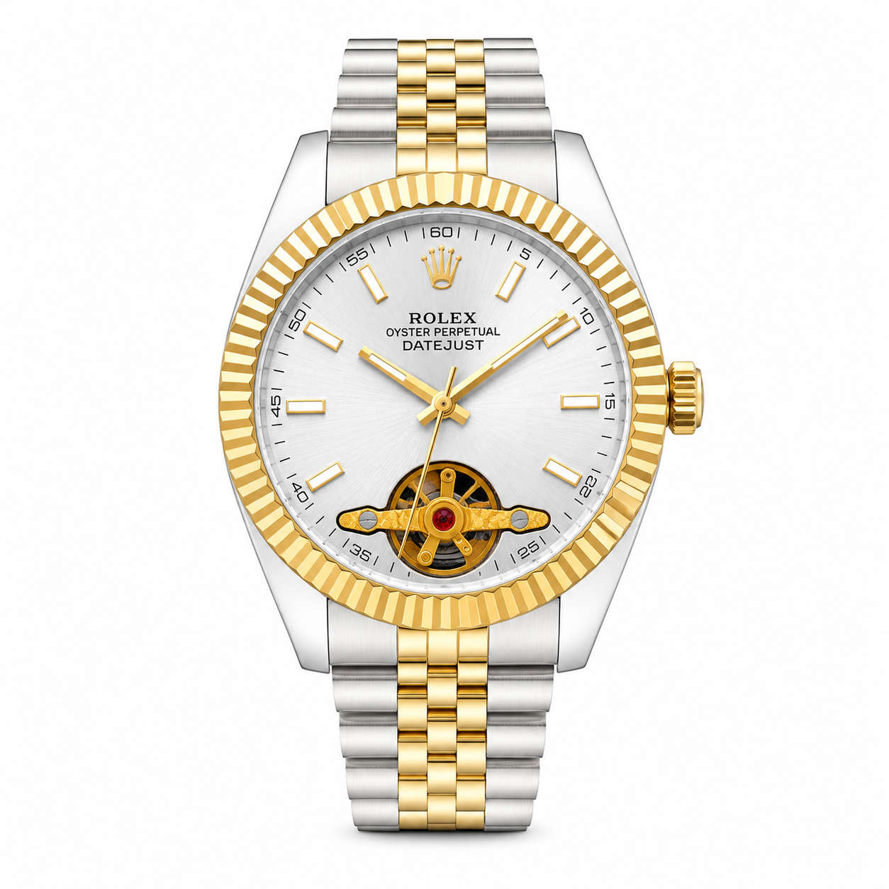 RO Classic Datejust Open-Heart Edition – Two-Tone Gold (Semi-Automatic)