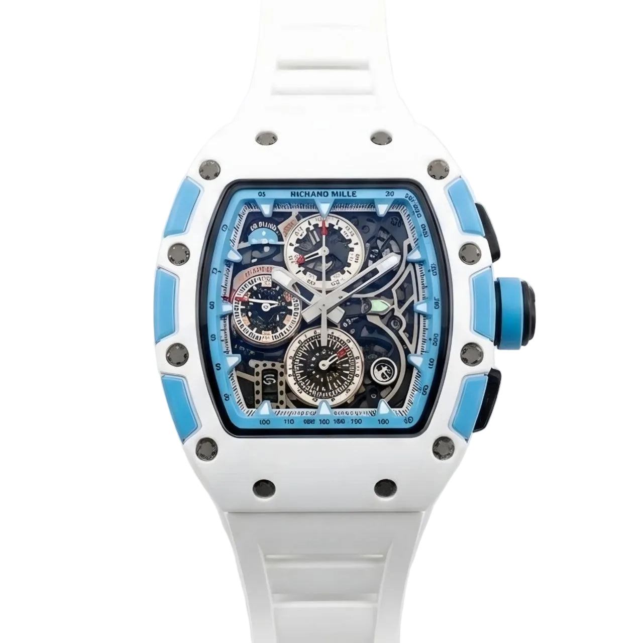 Rchrd RM 11-03 Flyback Chronograph – Mirror Original White & Sky Blue Edition