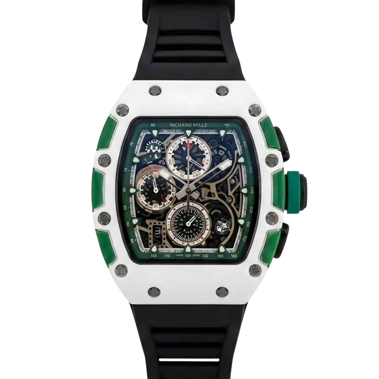Rchrd RM 11-03 Flyback Chronograph – Mirror Original White & Green "Racing" Edition