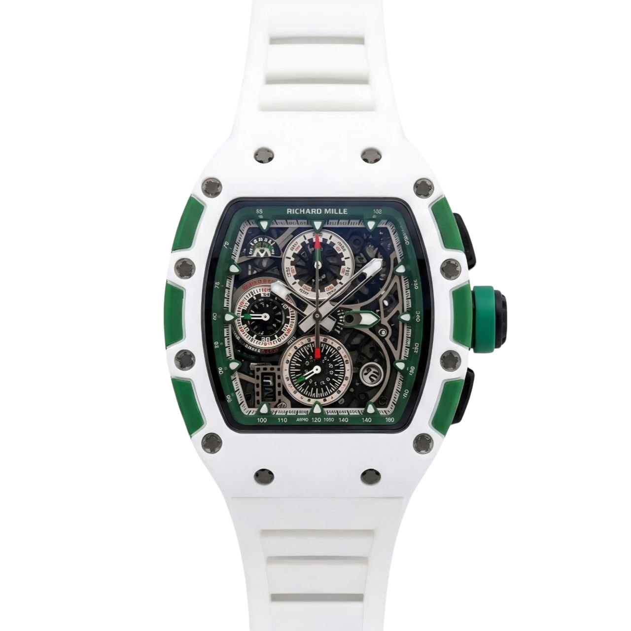 Rchrd RM 11-03 Flyback Chronograph – Mirror Original All-White & Green Edition