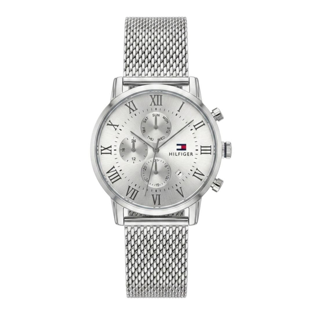 TOM Multifunction Silver Dial – Mesh Steel Bracelet Edition