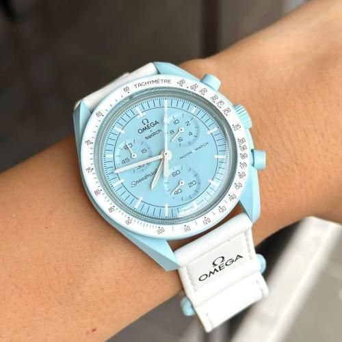 OMG x Swatch MoonSwatch "Mission to Uranus" – Pale Blue Edition