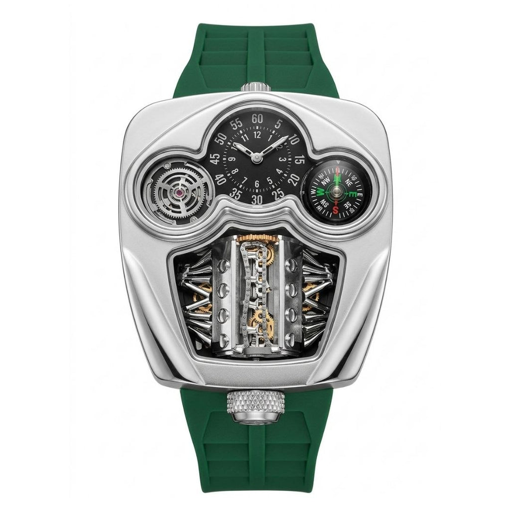 Jcb & Co.Hyper-Engine Concept – Polished Silver & Forest Green Edition