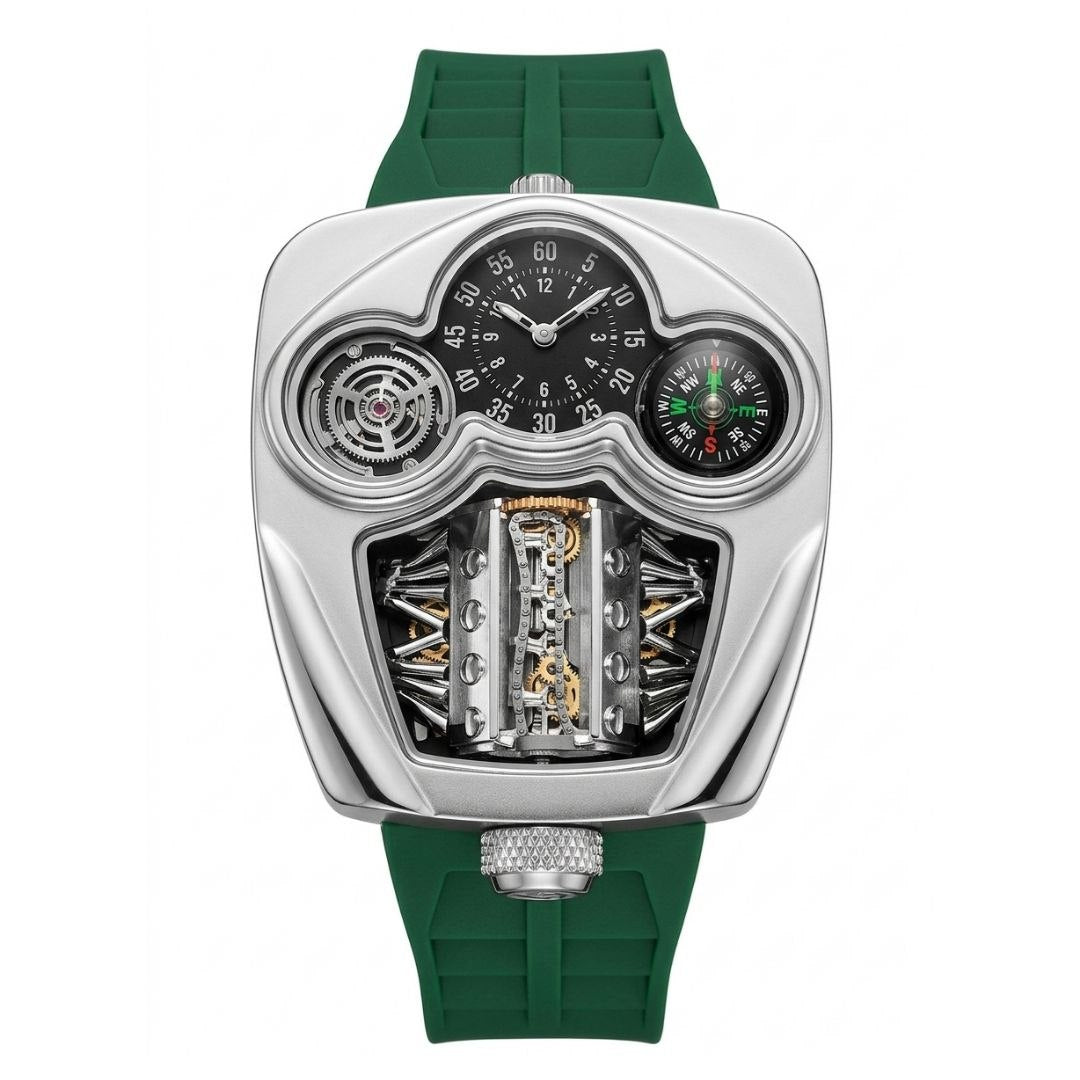 Jcb & Co.Hyper-Engine Concept – Polished Silver & Forest Green Edition