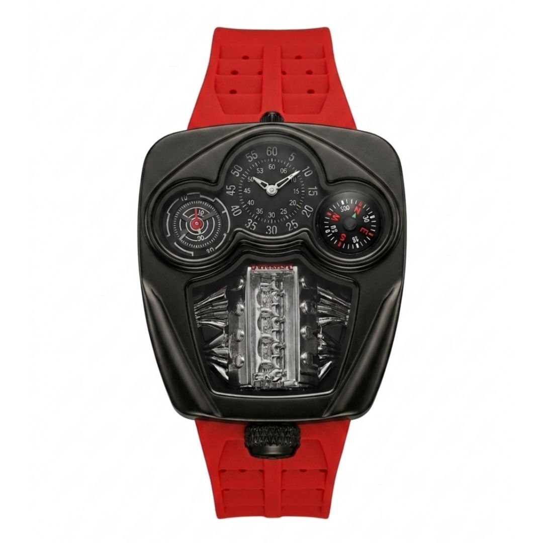 Jcb & Co.Bugatti Chiron Edition – Stealth Black & Racing Red