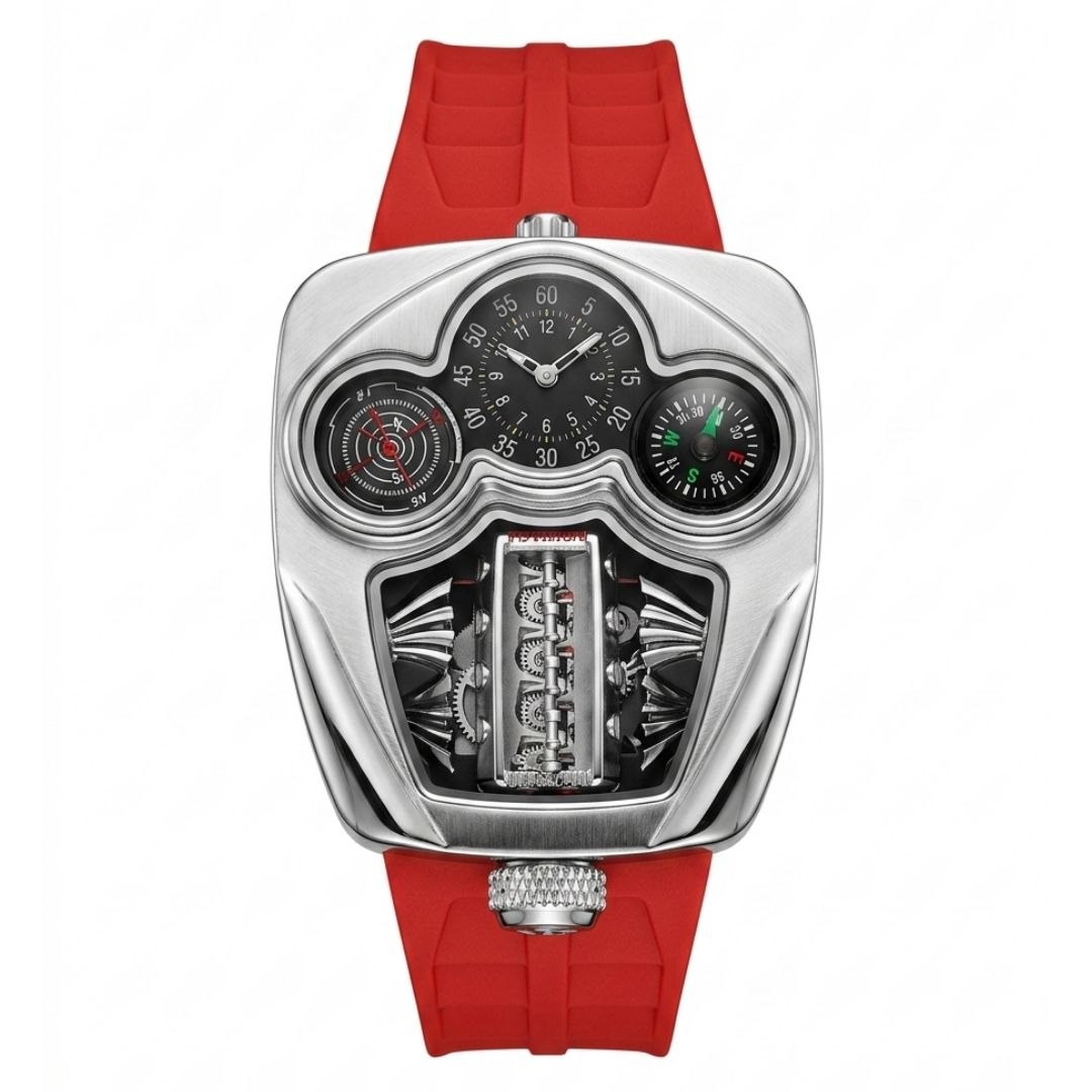 Jcb & Co. Bugatti Chiron Edition – Hypercar Silver & Racing Red