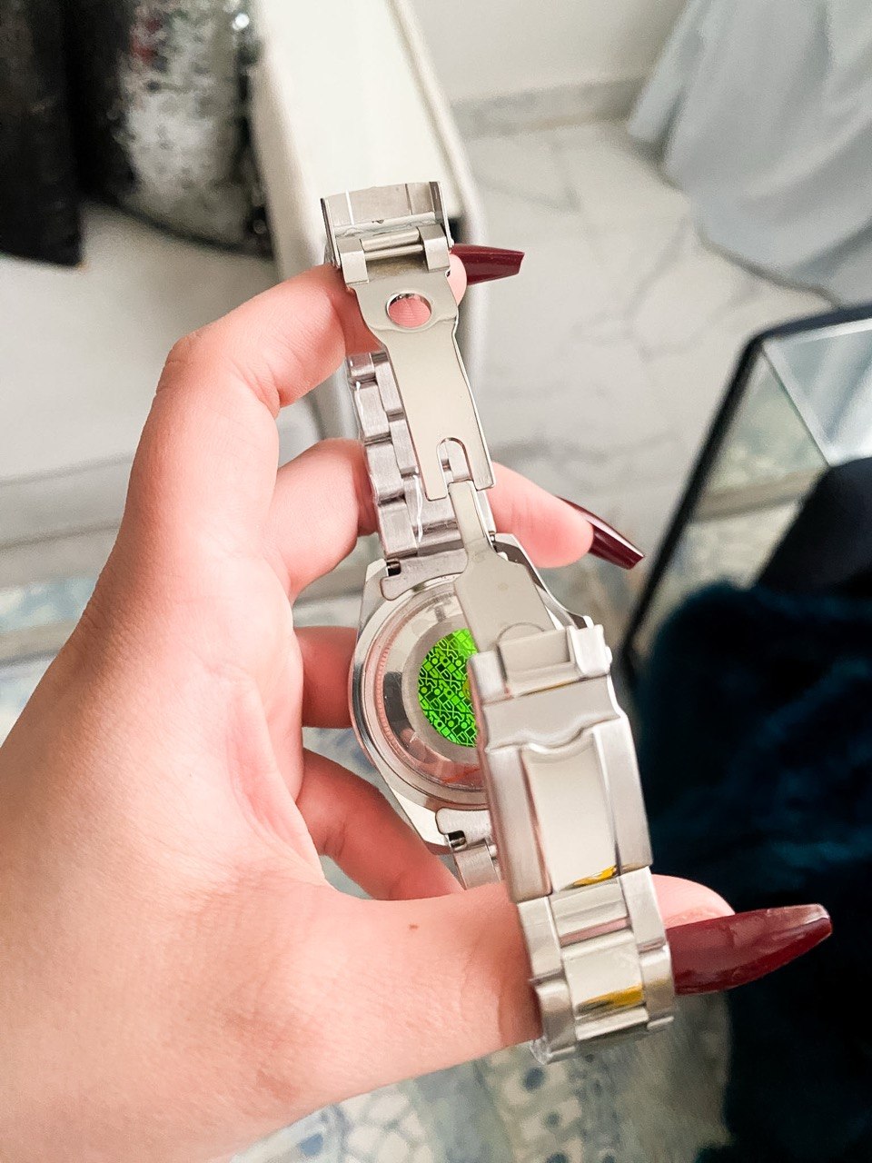 RO Submariner Date Green and silver