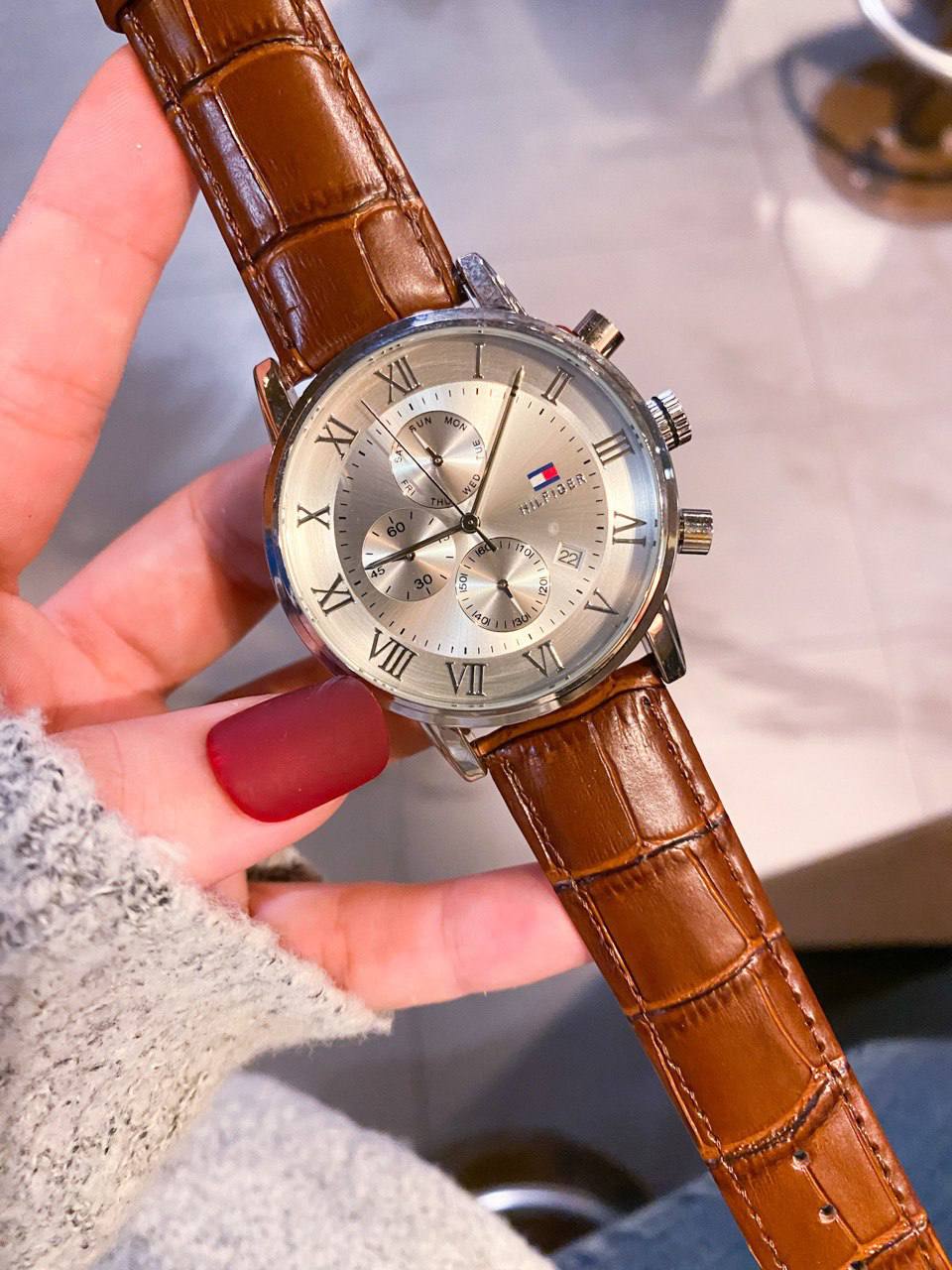 TOM Classic Multi-Dial Watch – Silver & Brown