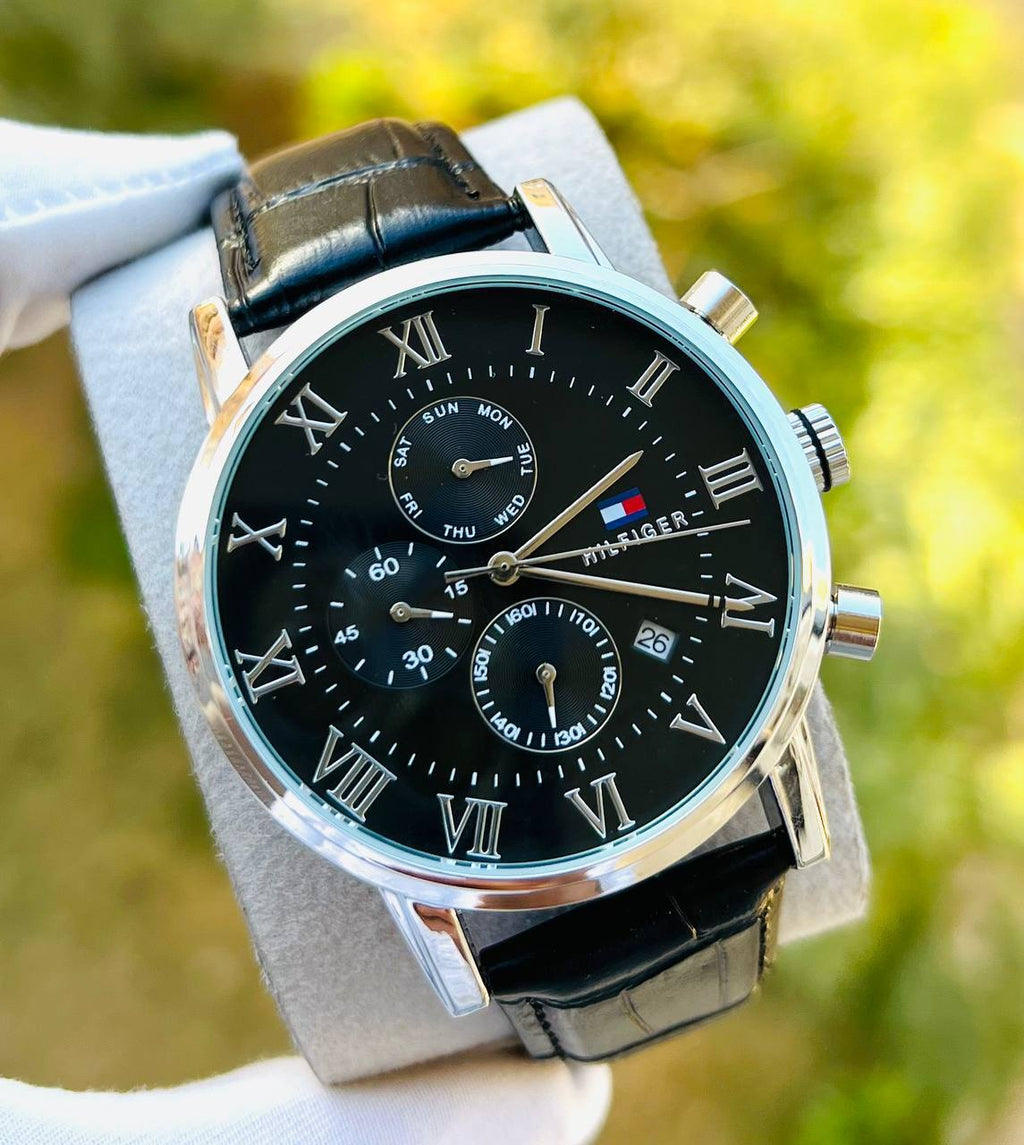 TOM Classic Multi-Dial Watch – Silver & Black