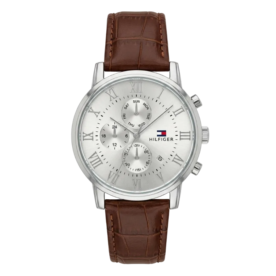 TOM Classic Multi-Dial Watch – Silver & Brown
