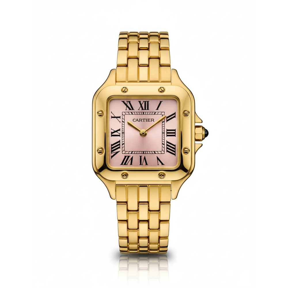 Panthère de Cartier woman Gold With Pink dial