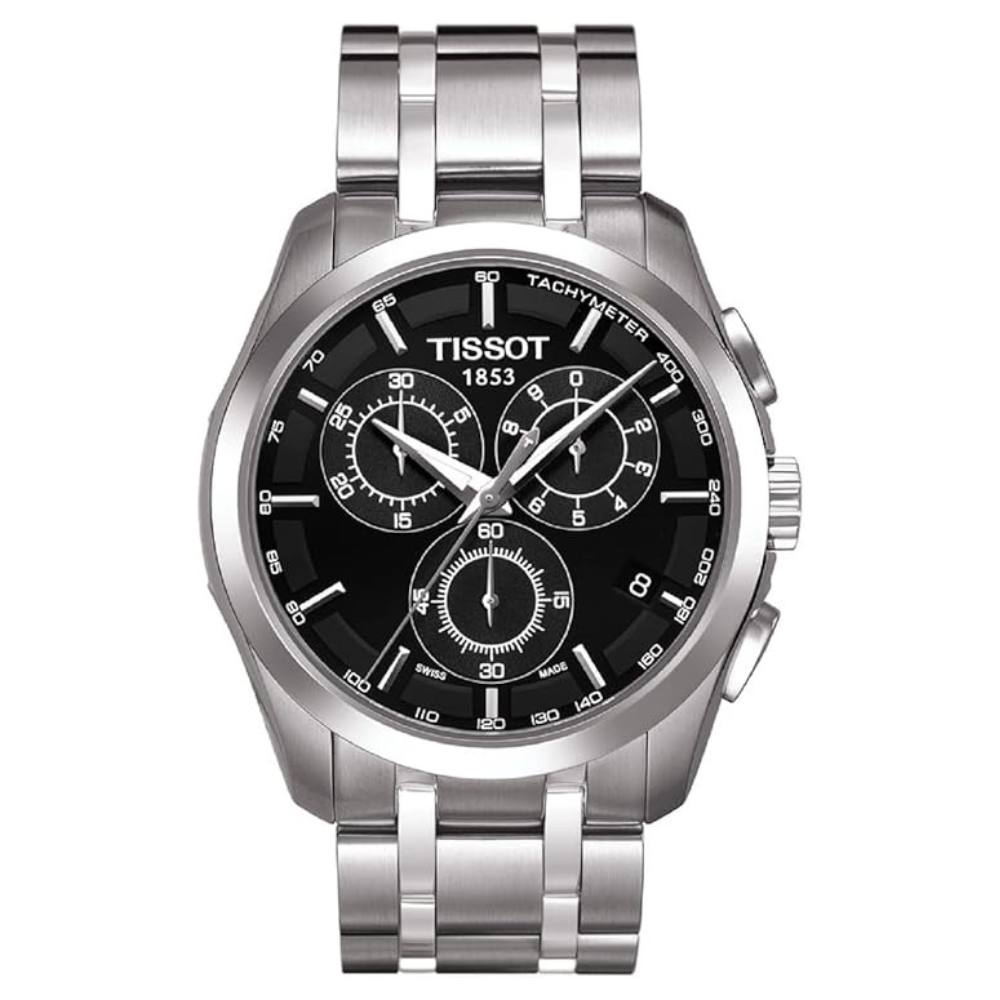 Tissot Analog Black Dial stainless steel Strap