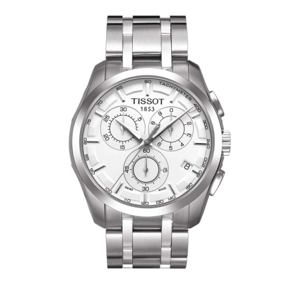 TIS Analog White Dial stainless steel Strap