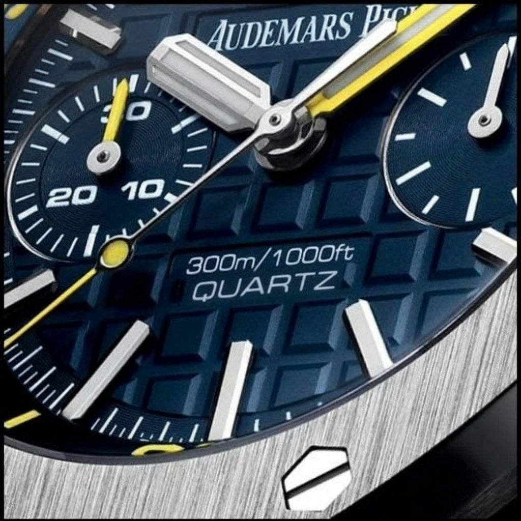 Piguet Royal Oak Quartz Offshore Diver Chronograph with Blue rubber strap