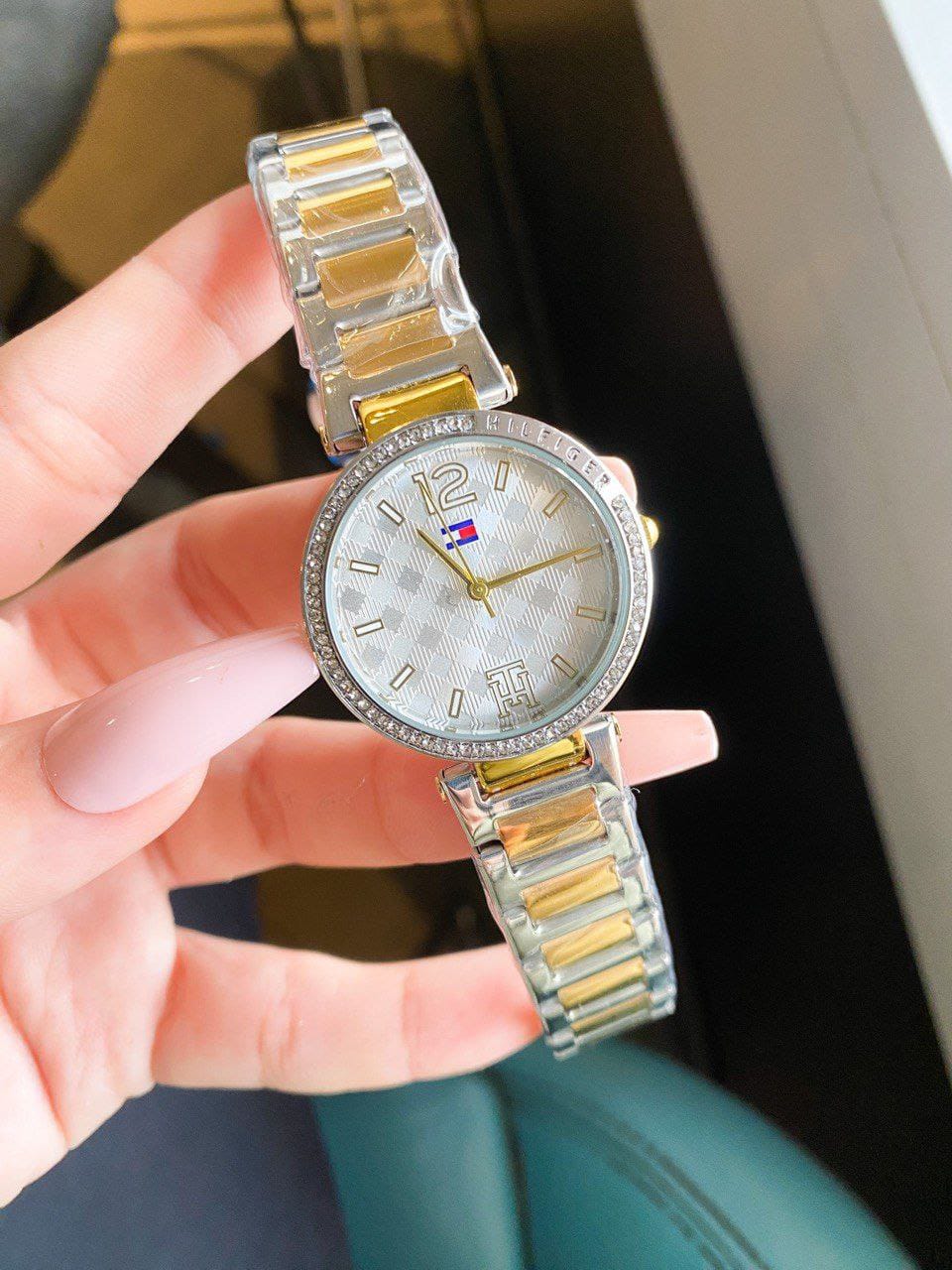 Tommy Hilfiger for women Silver Gold with White dial