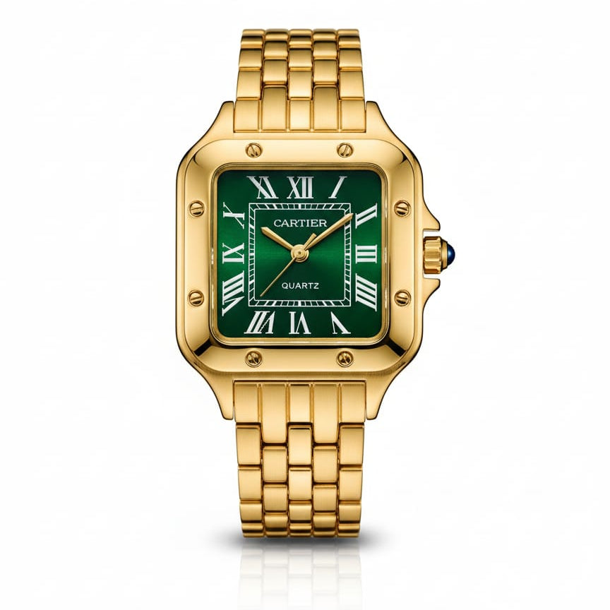 Panthère de Cartier woman Gold With Green dial