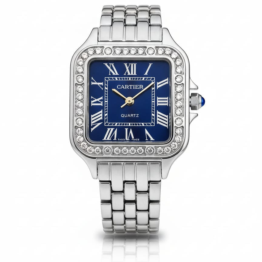 CRT woman Silver With Blue dial