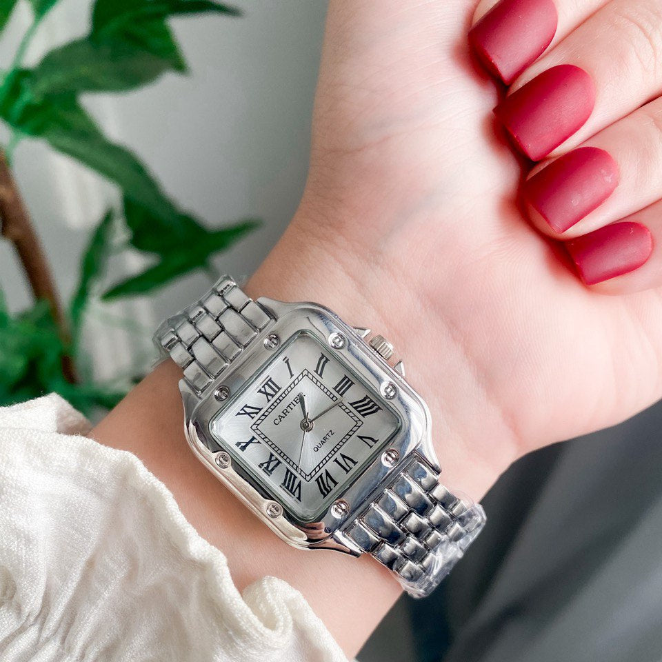 Panthère de Cartier woman Silver With White dial