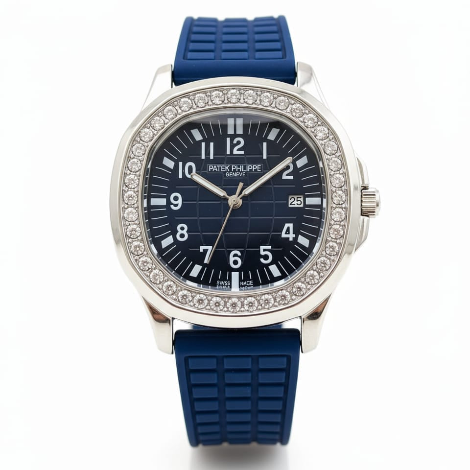 Patek Philippe Aquanaut Luce Silver, Blue strap with Blue dial