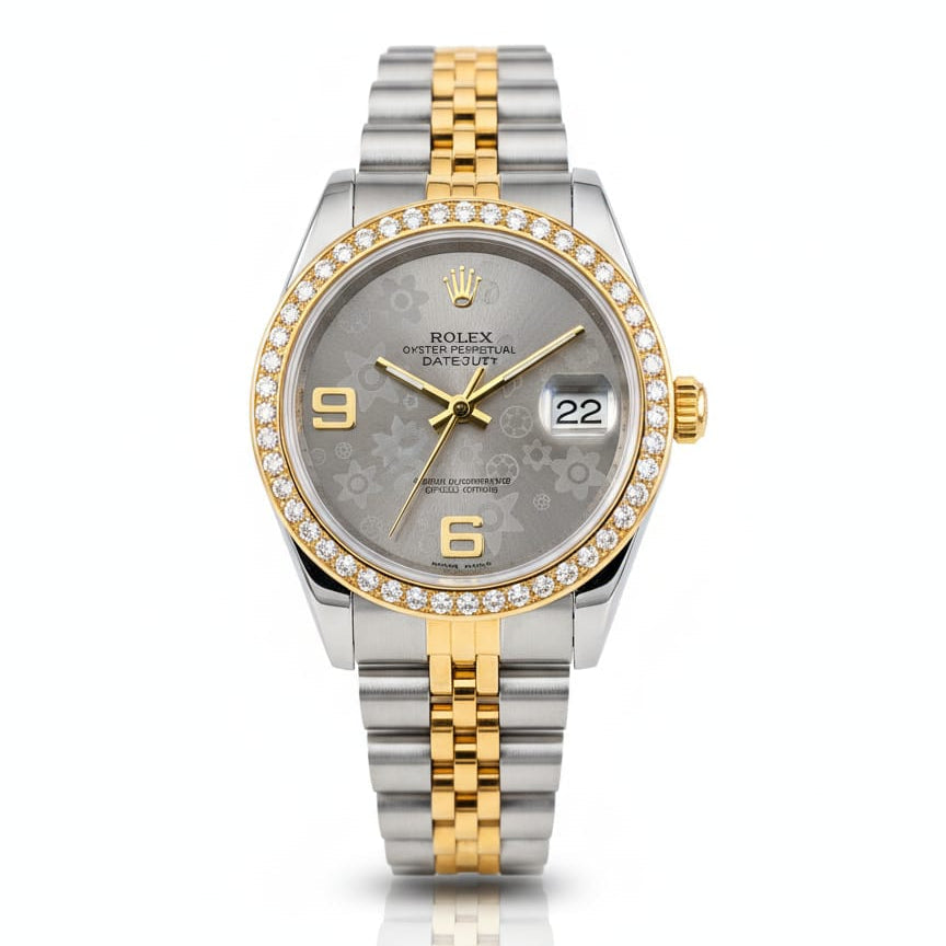 RO Lady-Datejust Gold, Sliver with Grey dial