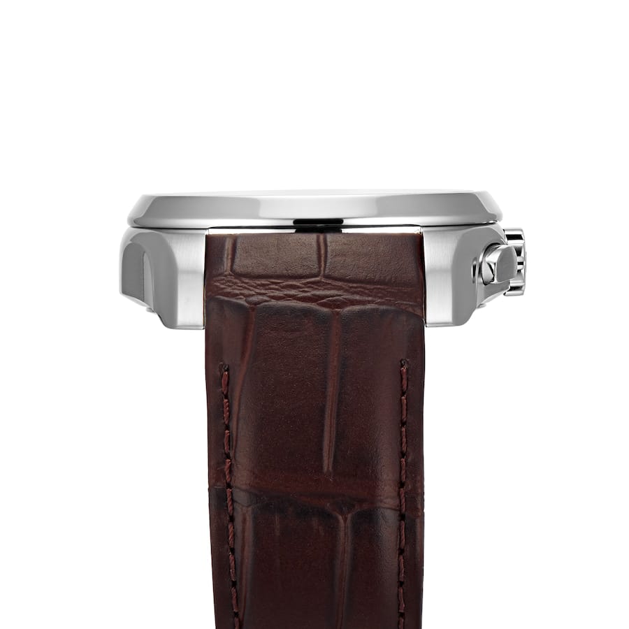 Tissot  Couturier Chronograph White Dial Brown Leather Strap