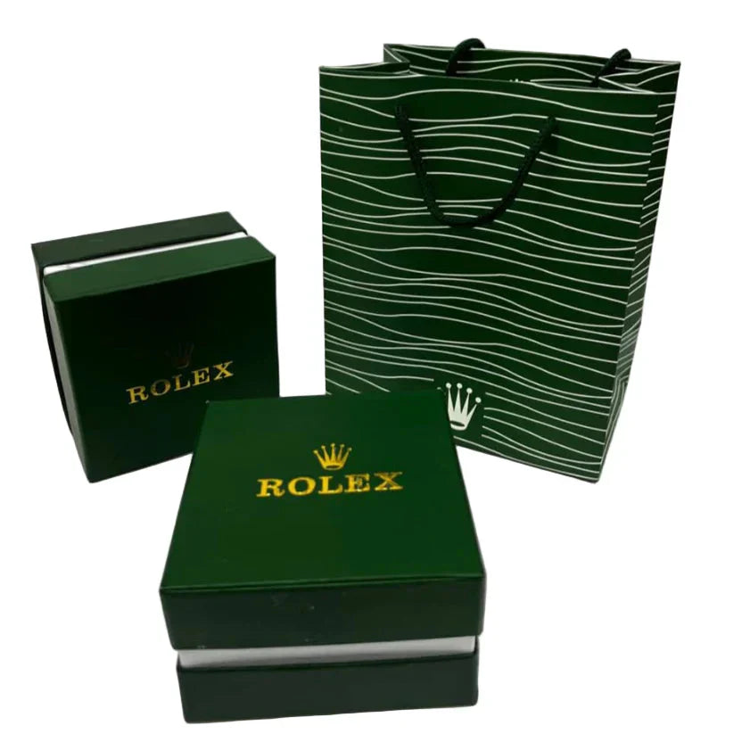 Rolex Quartz Square Silver Watch With White dial and Silver logo for women