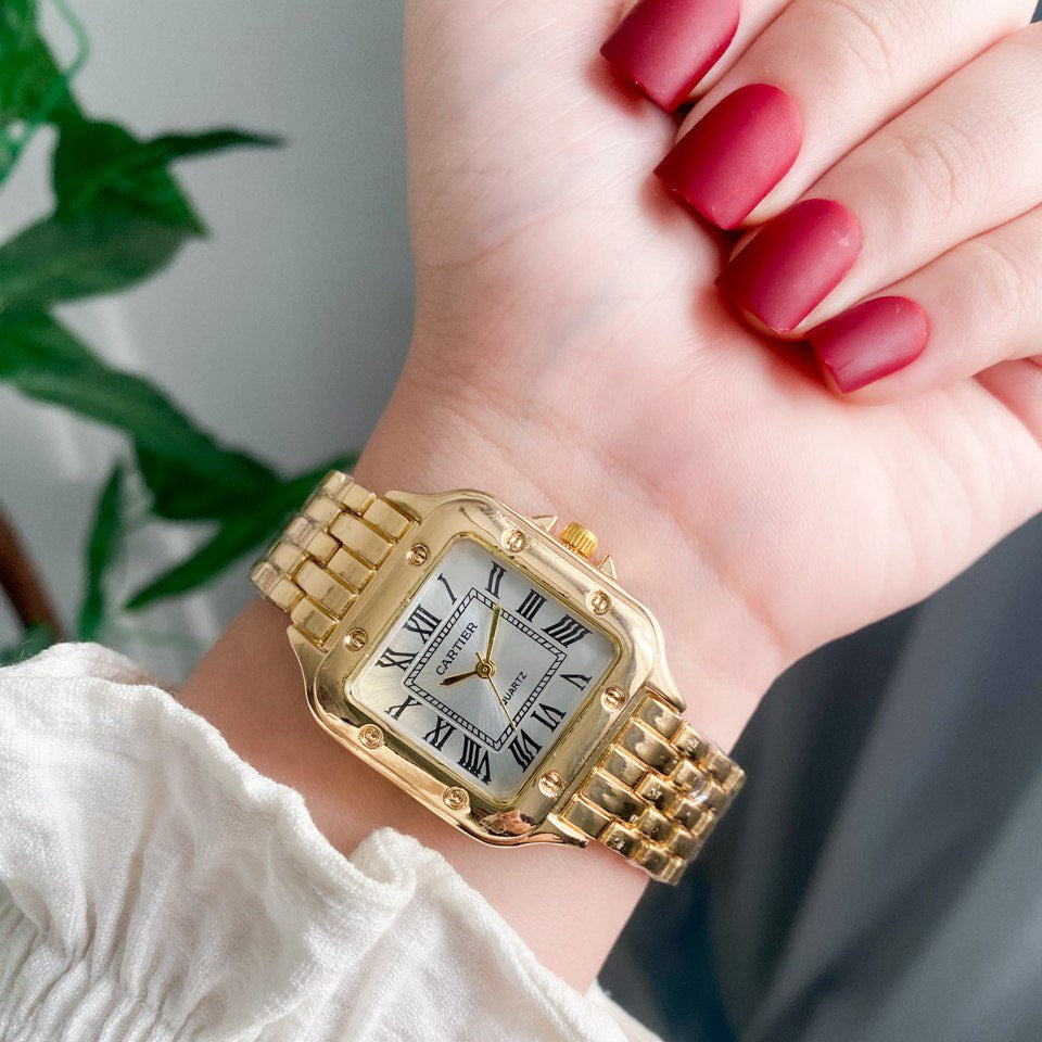 Panthère de Cartier woman Gold With White dial