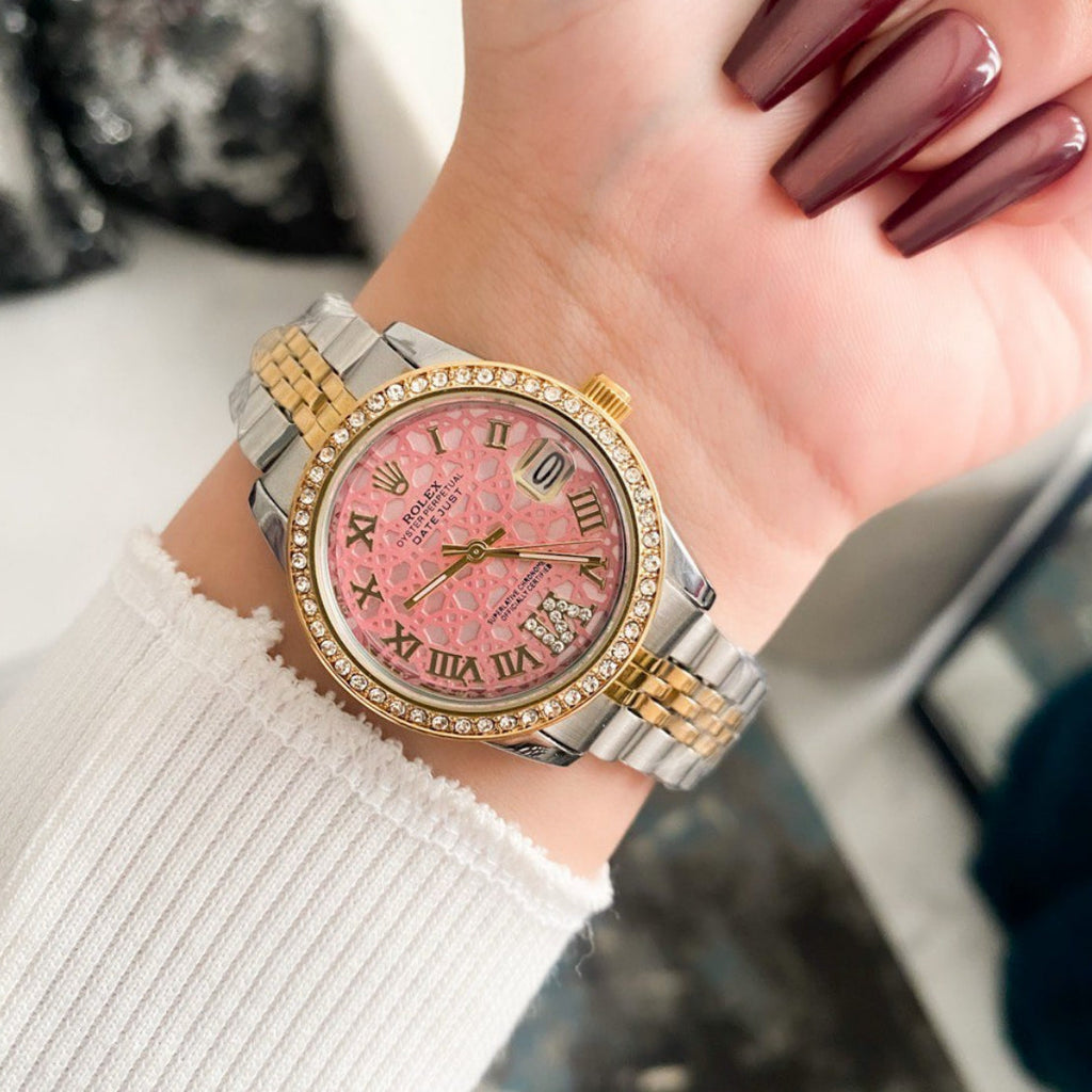 RO Lady Datejust Diamond Gold, Sliver with Bink dial