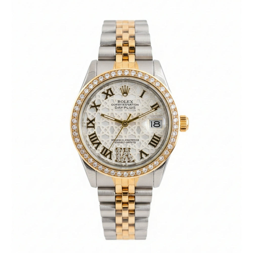 Rolex Lady Datejust Diamond Gold, Sliver with white dial