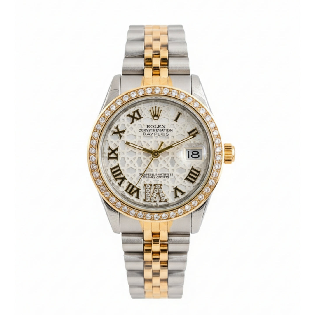 Rolex Lady Datejust Diamond Gold, Sliver with white dial