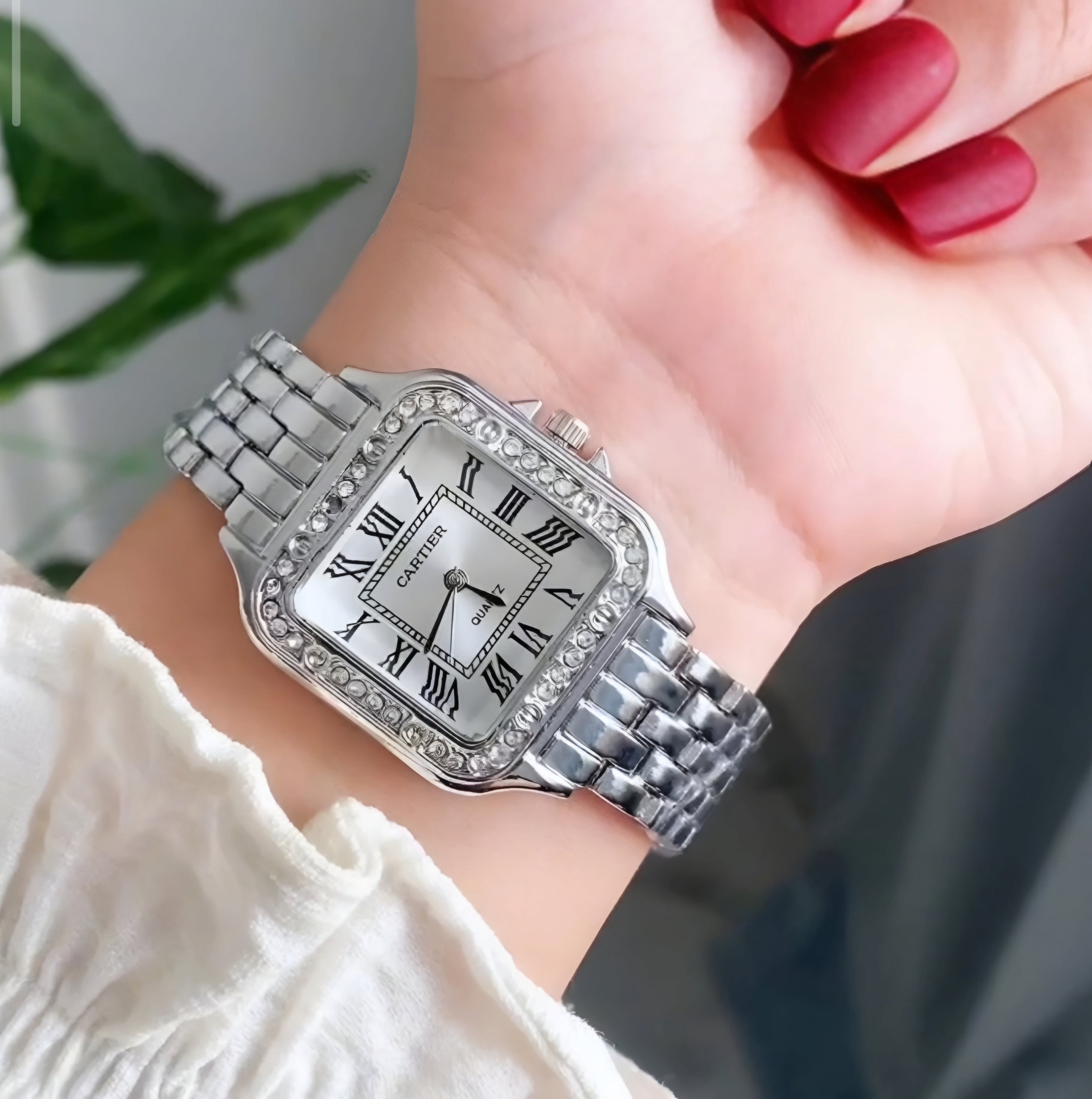 Panthère de Cartier woman Silver With White dial
