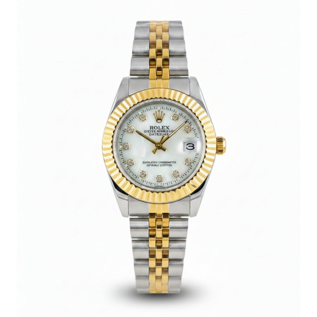RO Lady Datejust Gold, Sliver with white dial