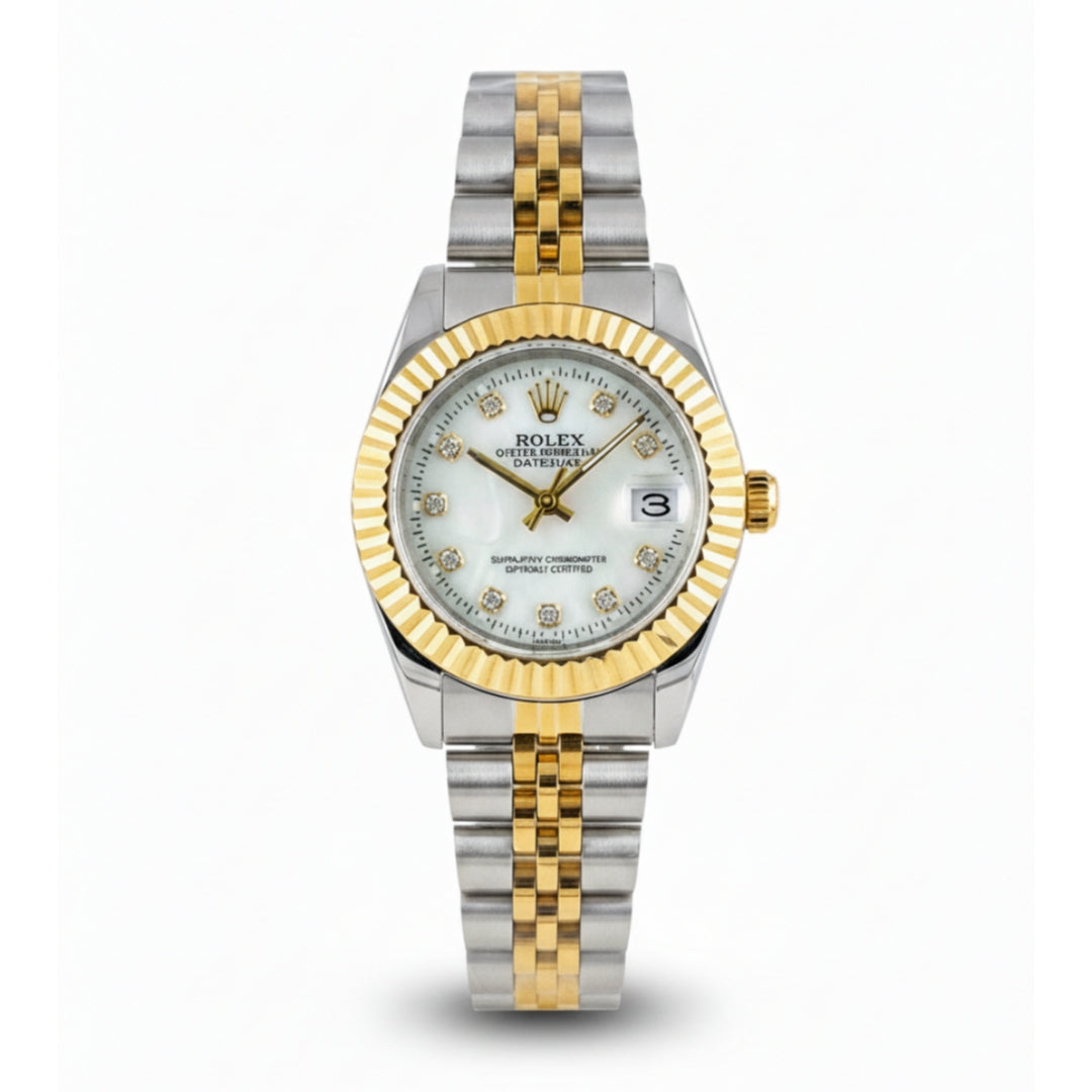 Rolex Lady Datejust Gold, Sliver with white dial
