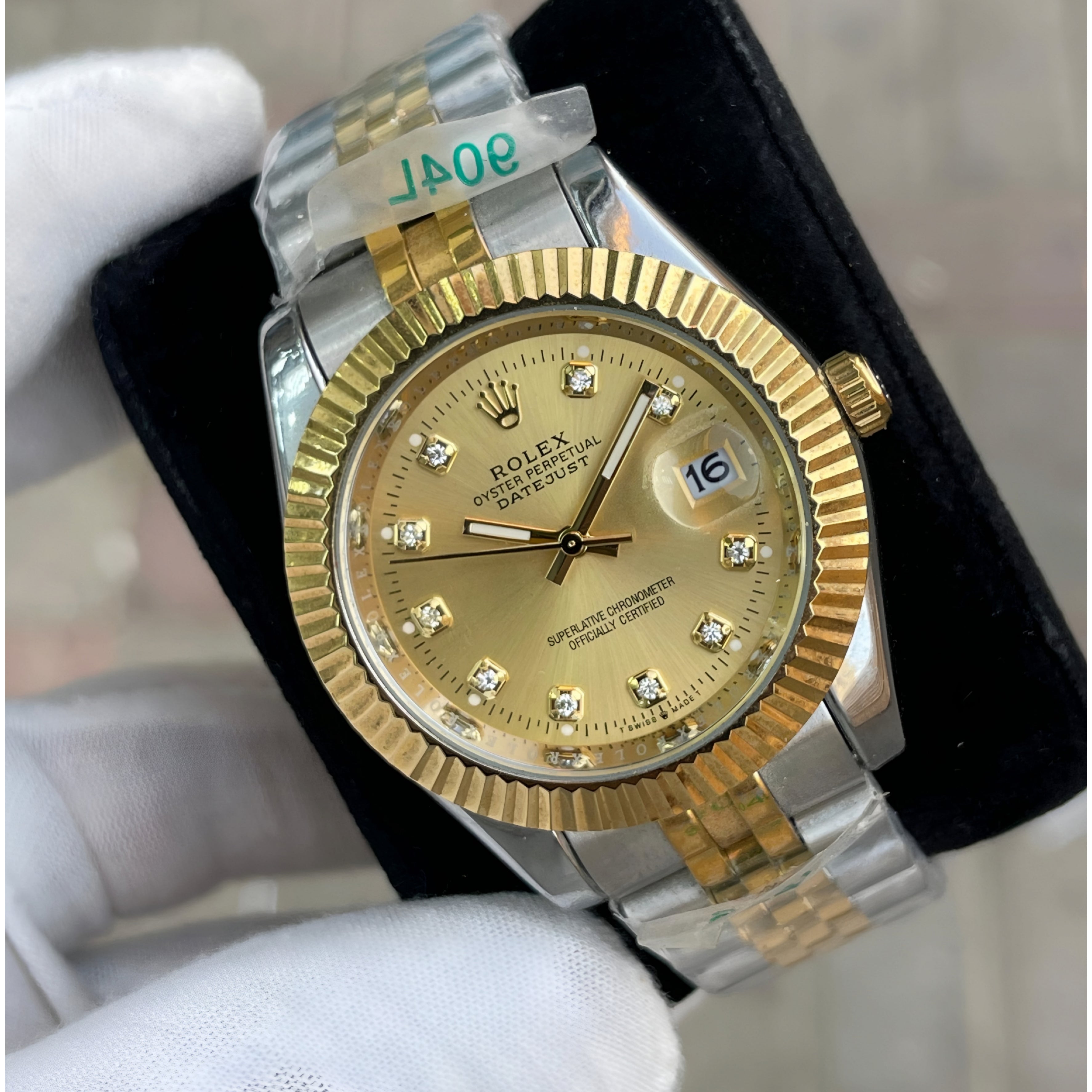 Rolex Lady Datejust Gold, Sliver with yellow dial