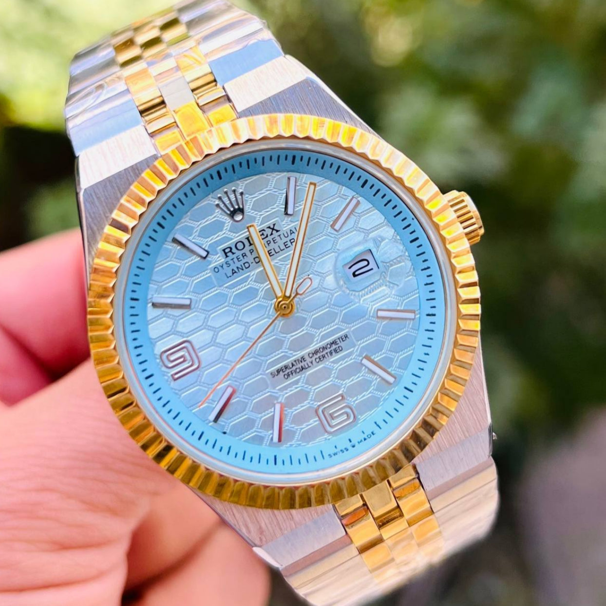 Rolex Datejust High-End Edition – Two-Tone Tiffany Blue Honeycomb