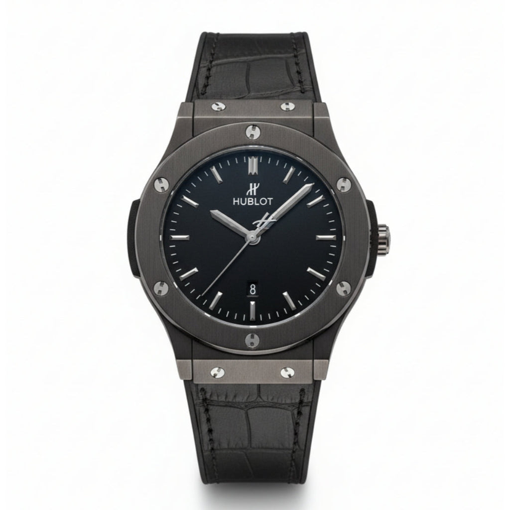 Hublot Classic Fusion Men’s Watch – All Black Leather