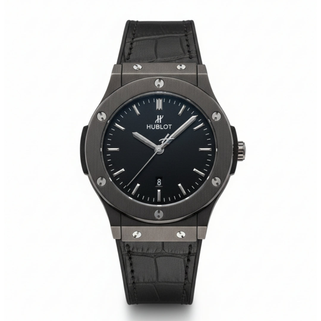 Hublot Classic Fusion Men’s Watch – All Black Leather