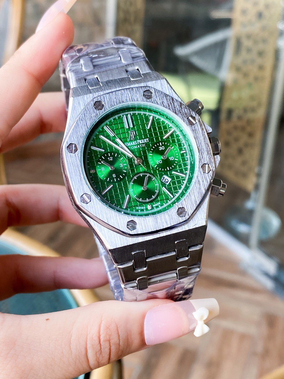 Audemars Piguet Royal Oak Quartz Chronograph Green Dial