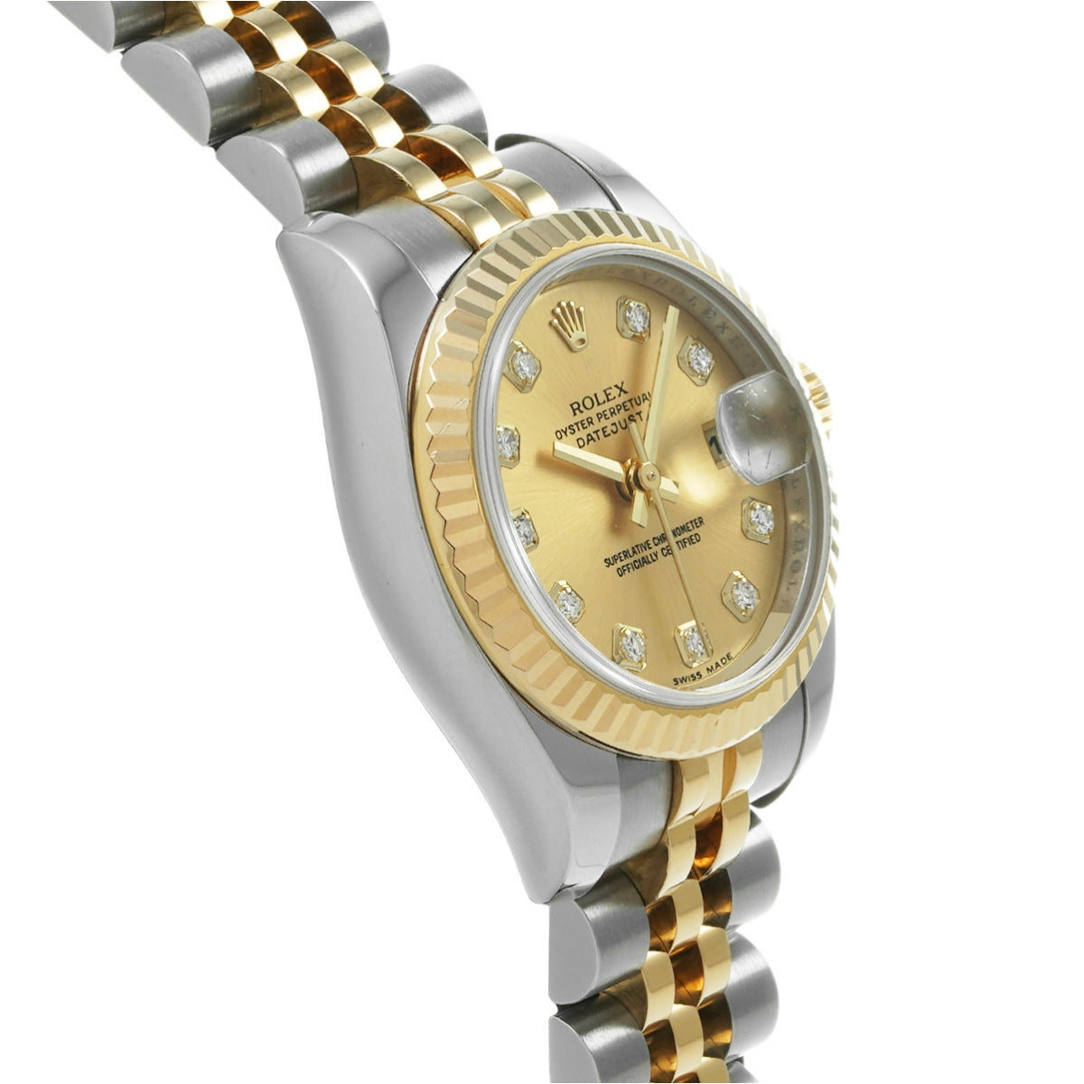 Rolex Lady Datejust Gold, Sliver with yellow dial