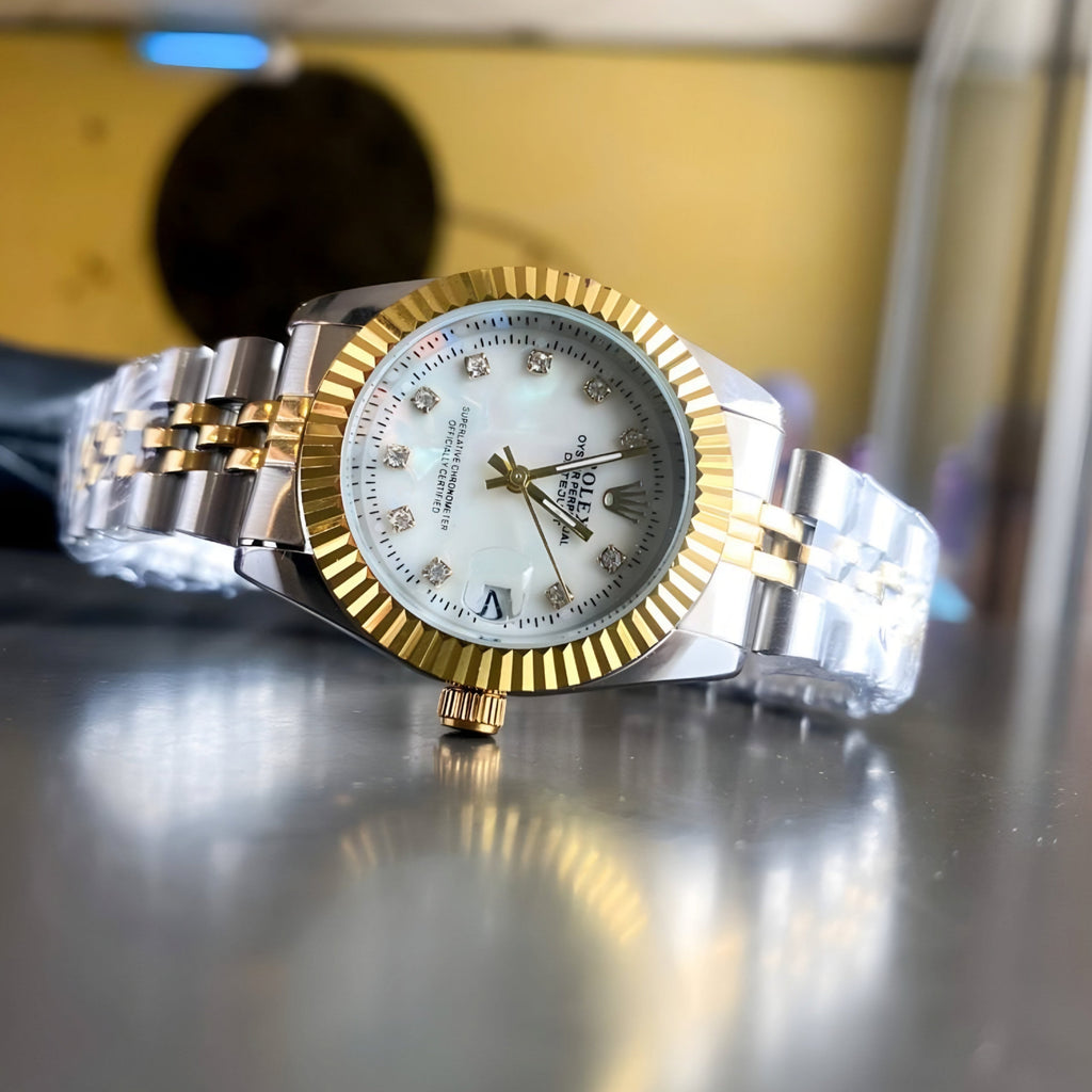 RO Lady Datejust Gold, Sliver with white dial