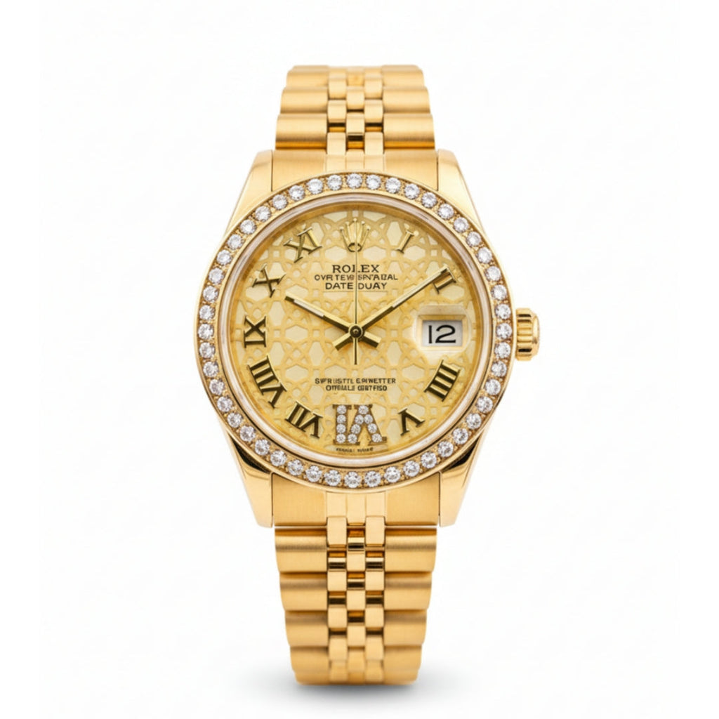 RO Lady Datejust Diamond Gold with Gold dial