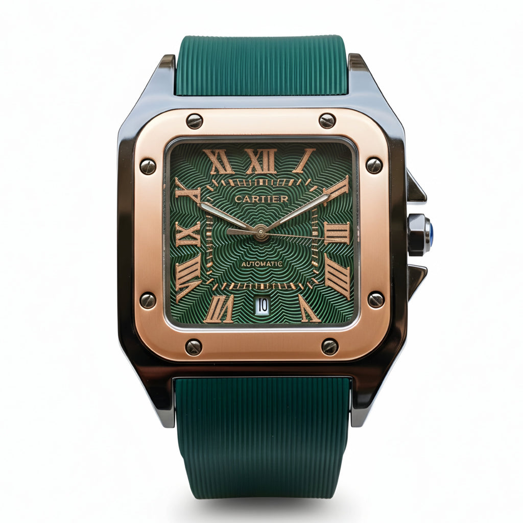CRT Rubber Wristwatch- Green dial