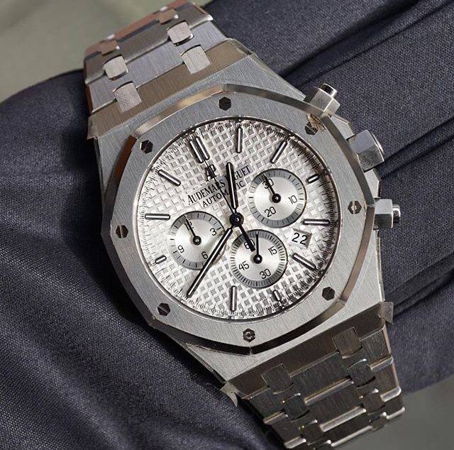 Audemars Piguet Royal Oak Quartz Chronograph White Dial