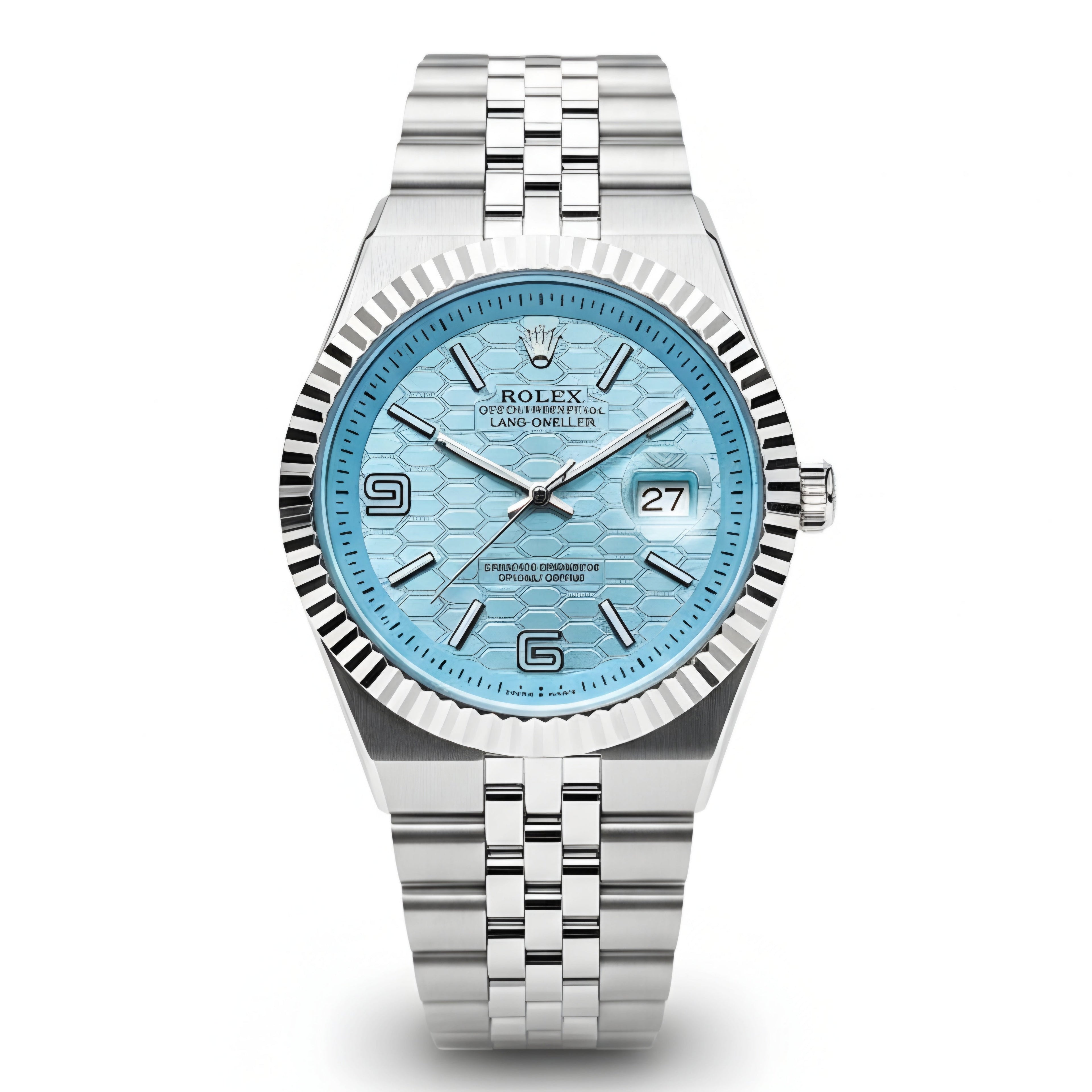 Rolex Datejust Men’s Watch – Ice Blue Textured Dial