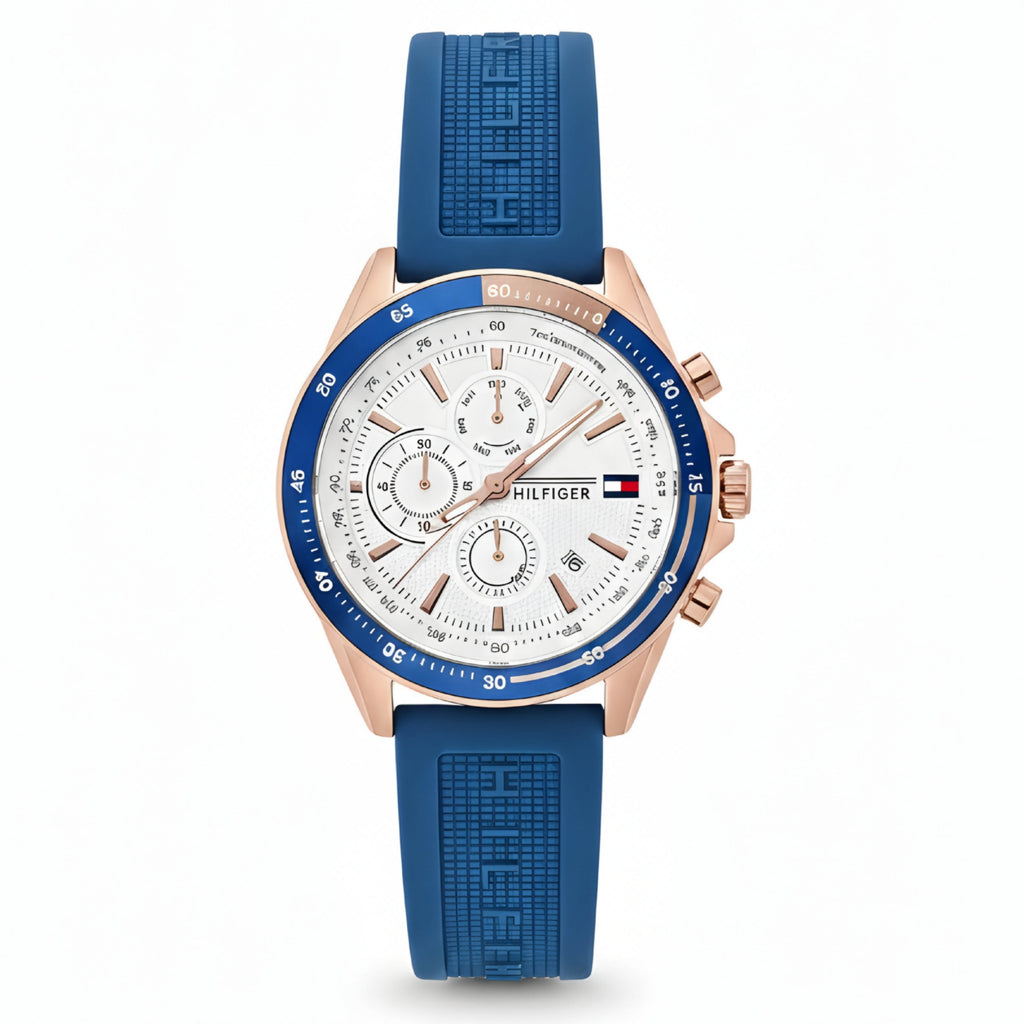 Tommy Hilfiger Men’s Sport Watch – Rose Gold & Navy Blue
